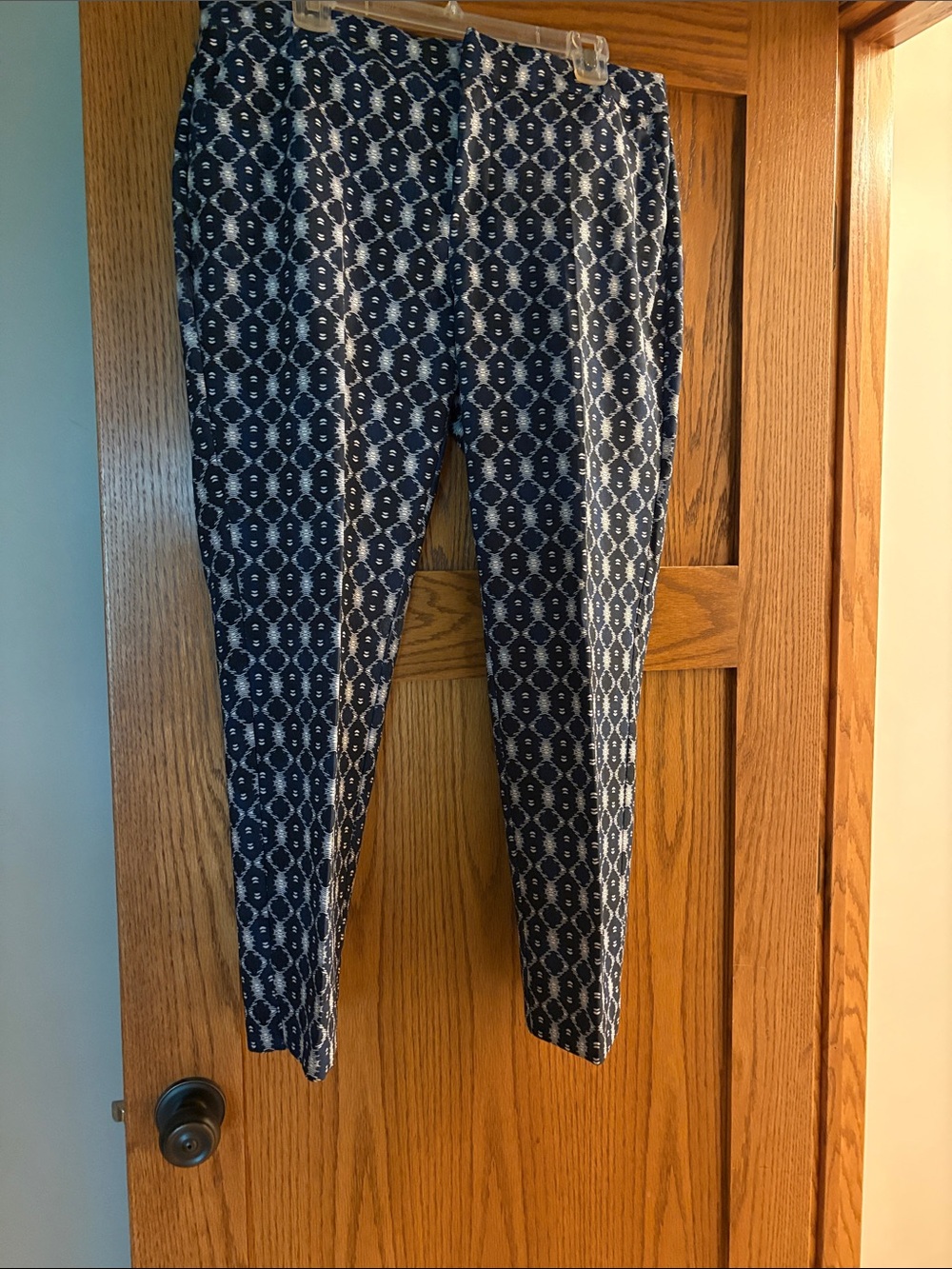 Liverpool Los Angeles Navy and White Printed Trousers